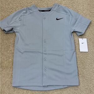 NWT Nike Athletics Big Kids' (Boys') Dri-FIT Baseball Jersey Button Down TShirt
